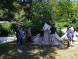 ...bauten wir gemeinsam die Zelte auf